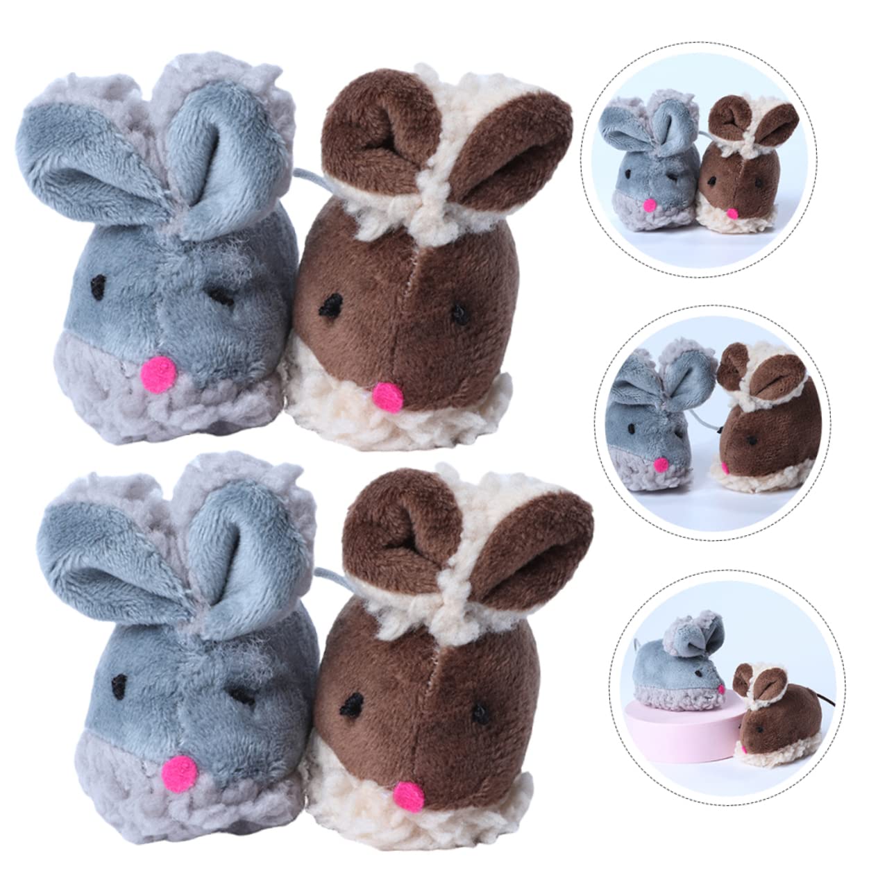 VANZACK 16pièces Jouets pour Chats Forme De Souris Jouets Molar Interactifs pour Instinct De Chasse Et Encourager Activité des Chats Intérieur