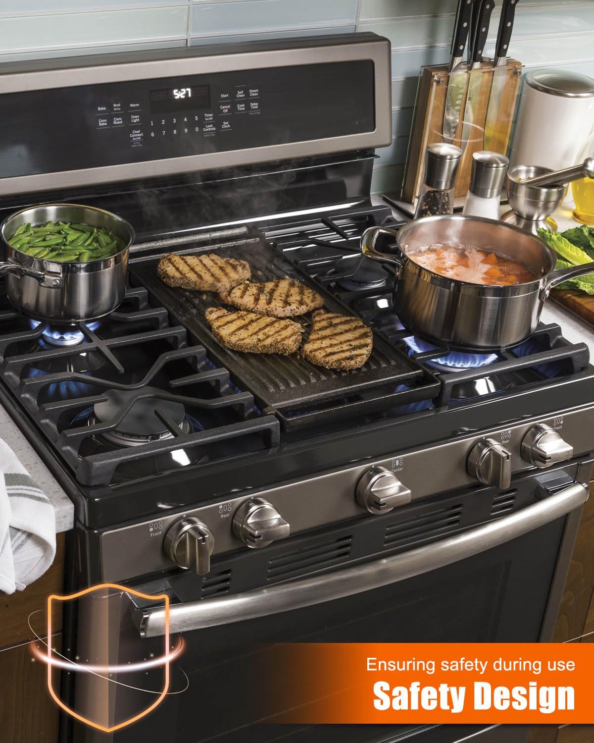 AP6036328 Gas Range Top Rear Burner Compatible with FRIGIDAIRE Series Gas Ranges, Rear Burner for Gas Stove Replace 5304506426 316039003 316103803