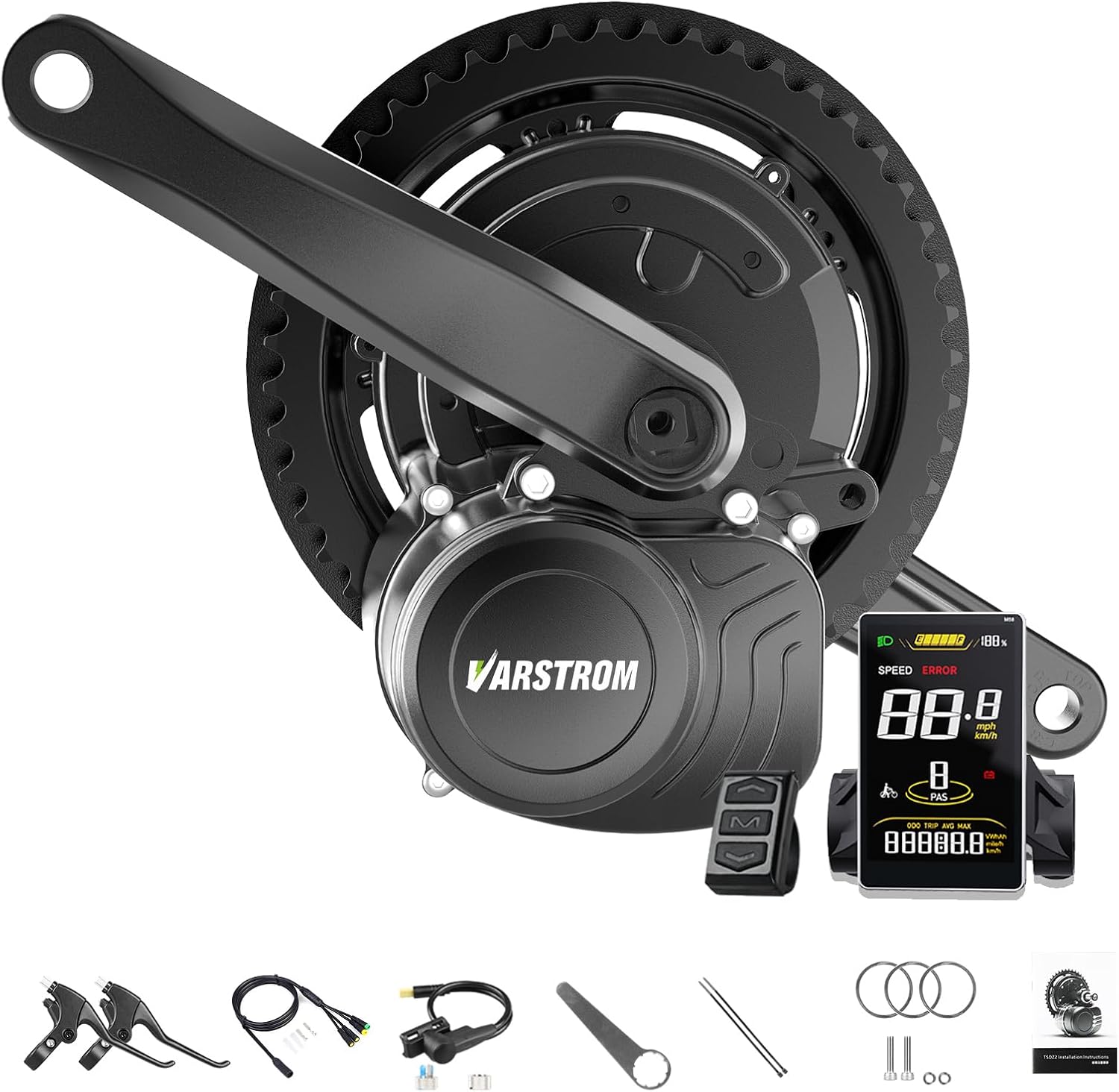 for Tong-Sheng TSD-Z-*2B Mid Motor : New 48V 500W Mid Drive Kit - Optional Display, 42T Chainring, Torque Sensor, Mid Mount Electric Bike Conversion Kit for 68-73mm Bottom Bracket