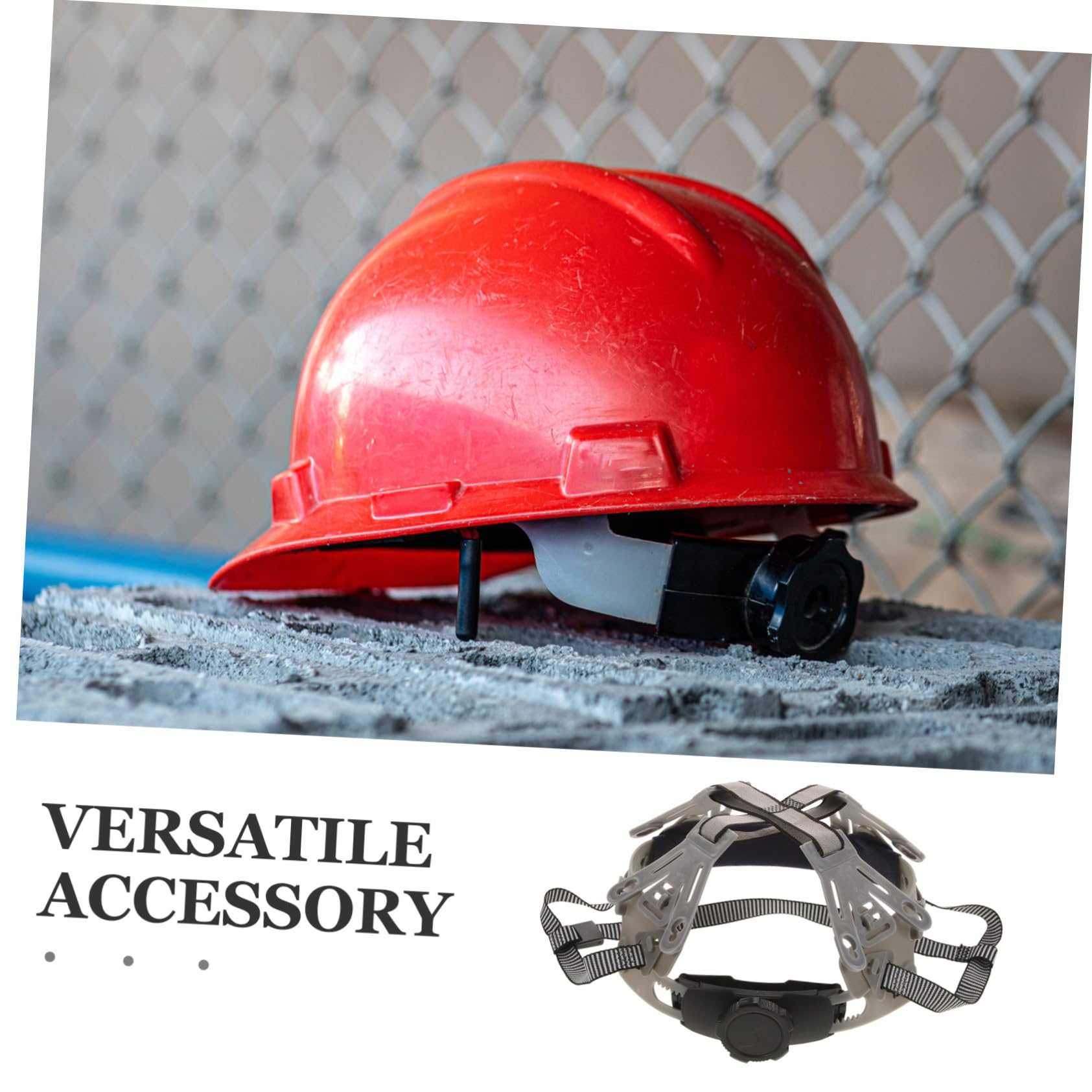 POPETPOP Forro del Casco Forro De Sombrero Industrial Suspensión del Casco De Seguridad Casco De Construccion Barbilla De Casco Universal Forro De Casco Duro El Plastico Gris