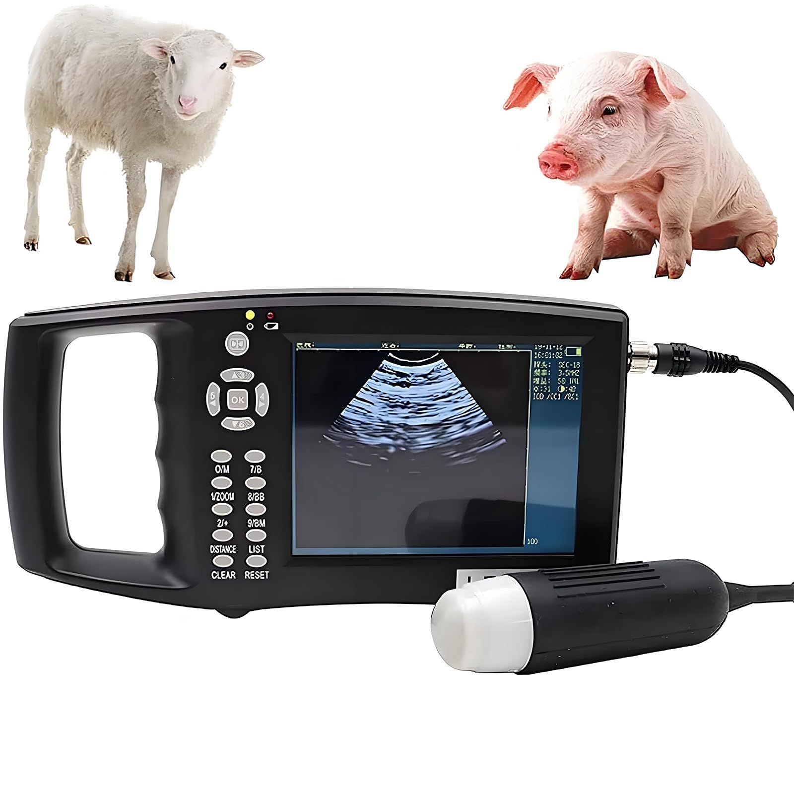 Multifunktions Veterinär Scanner Kit,Tragbarer HD Schwangerschaftstester Für Tierärztlichen Gebrauch,Mechanische Sektor Sonde,Für Schwangerschaftsdiagnose Bei Nutztieren A