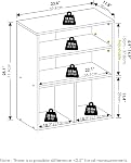 Furinno Pasir 3 Tier Display Bookcase, White