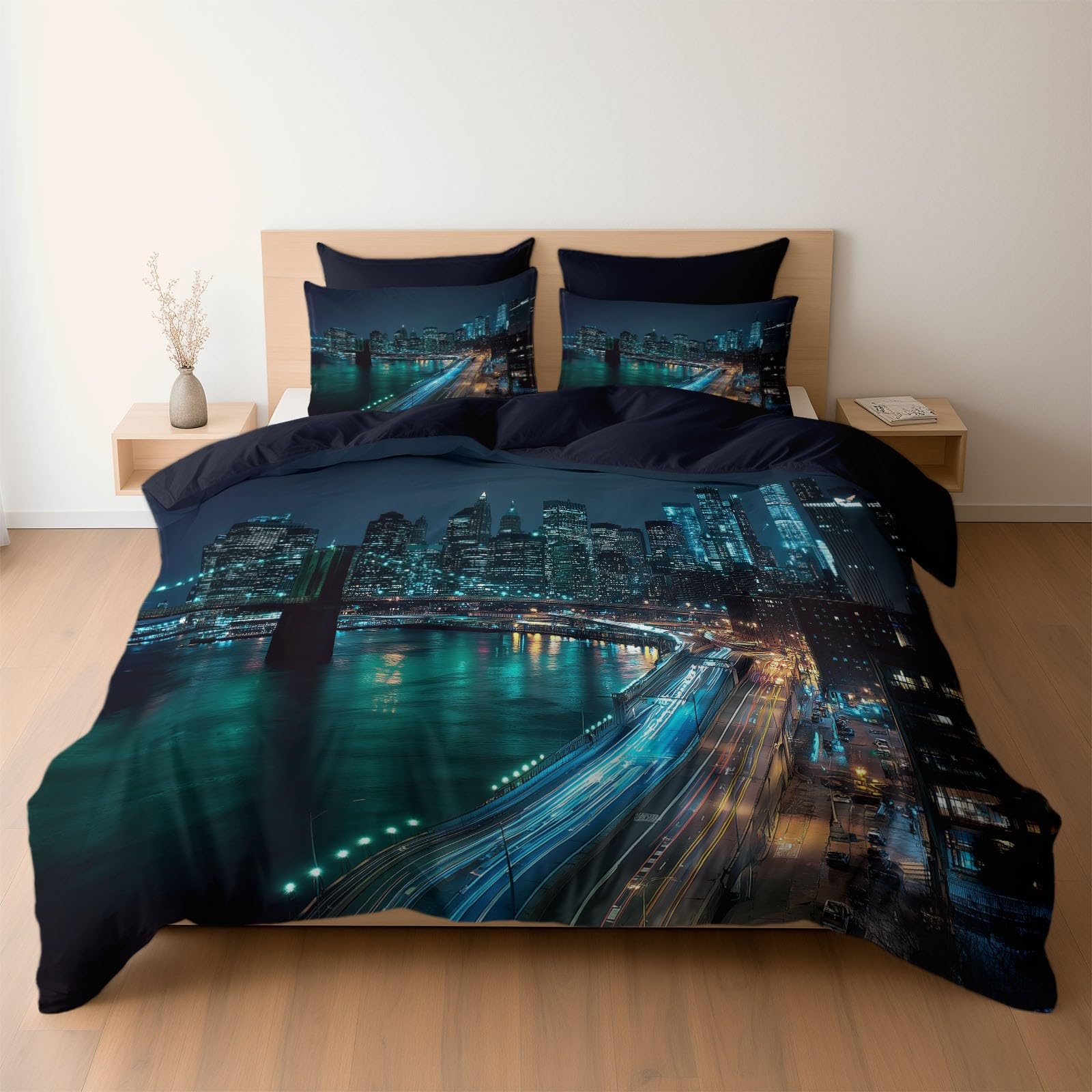 Housse de couette 240x220 microfibre infroissable taies lit