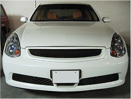 Miniatura 4 de Cubierta de parachoques delantero, accesorios de parrilla de fibra de carbono, compatible con Infiniti G G35, compatible con Nissan Skyline 2005