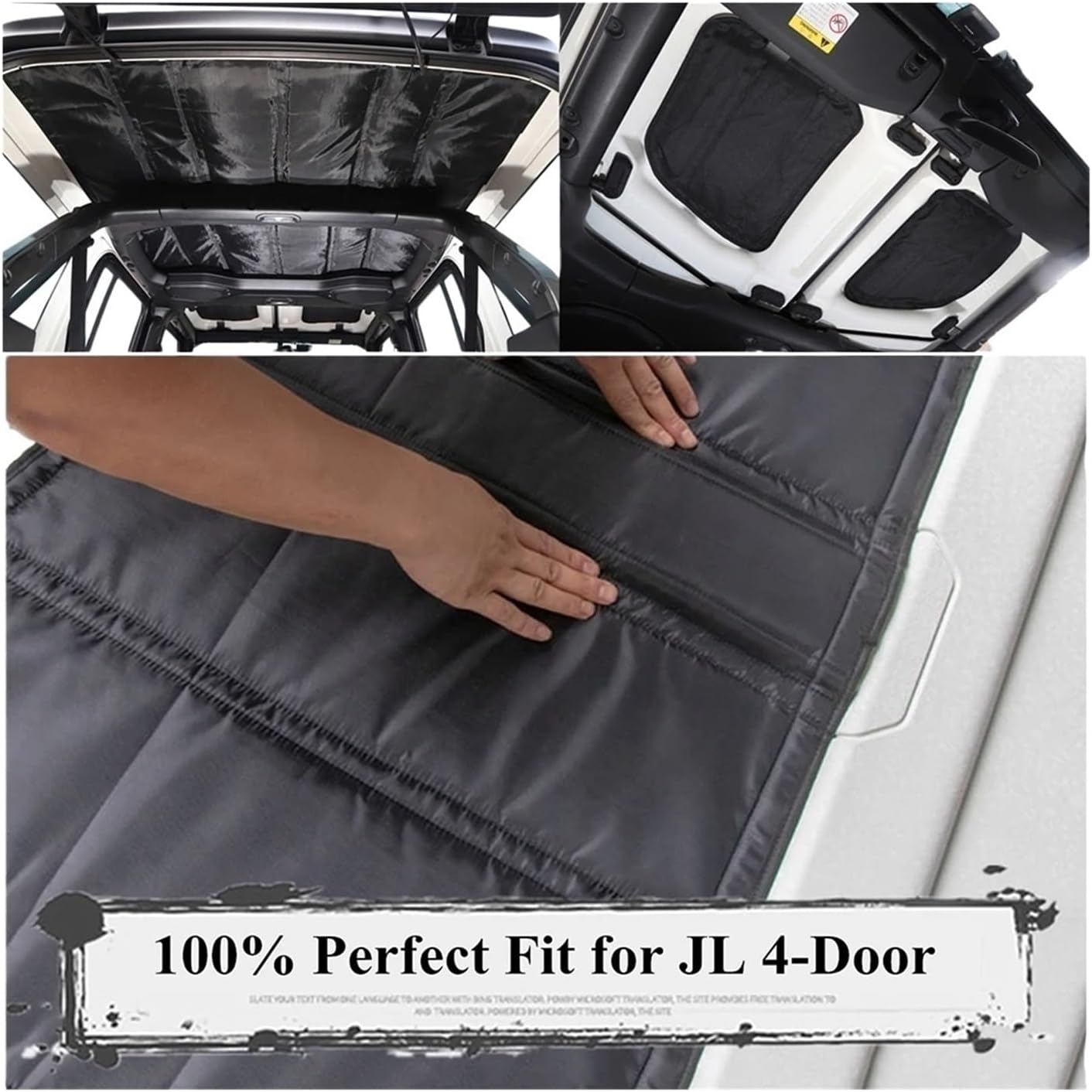 Hardtop Headliner Roof Insulation Kit Compatible with JL Rubicon 2018-2024 2025 4-Door Car Cover