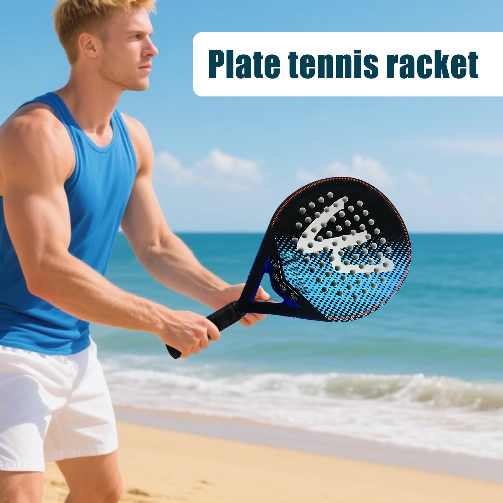 Paleta de Playa Palas Ligeras de Pádel | Equipo con Empuñadura Ergonómica y Bolsa de Almacenamiento para Adultos y Niños Principiantes Intermedios Recreativo