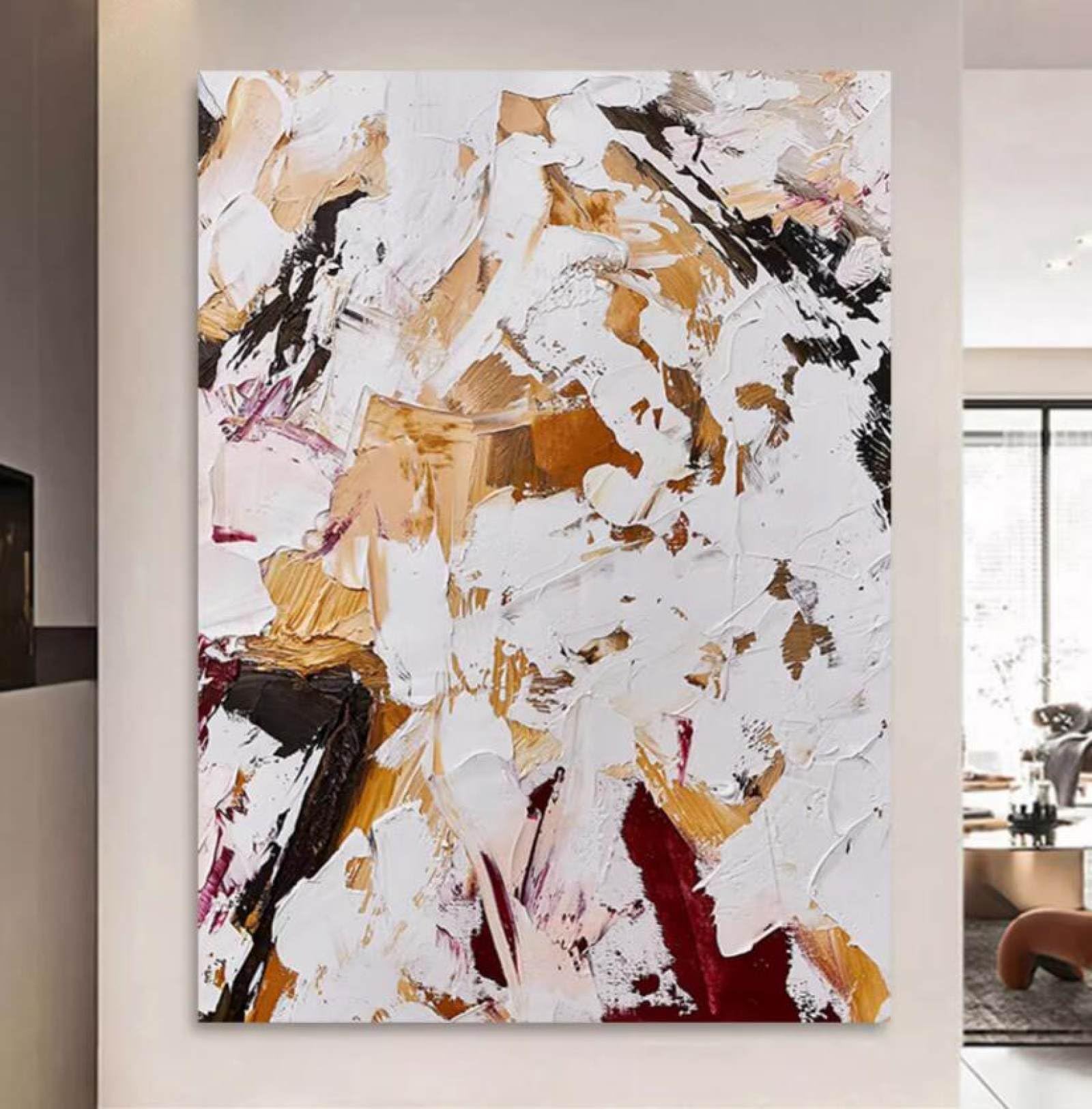 Peintures à l'huile sur toile - Décoration murale abstraite et moderne pour chambre