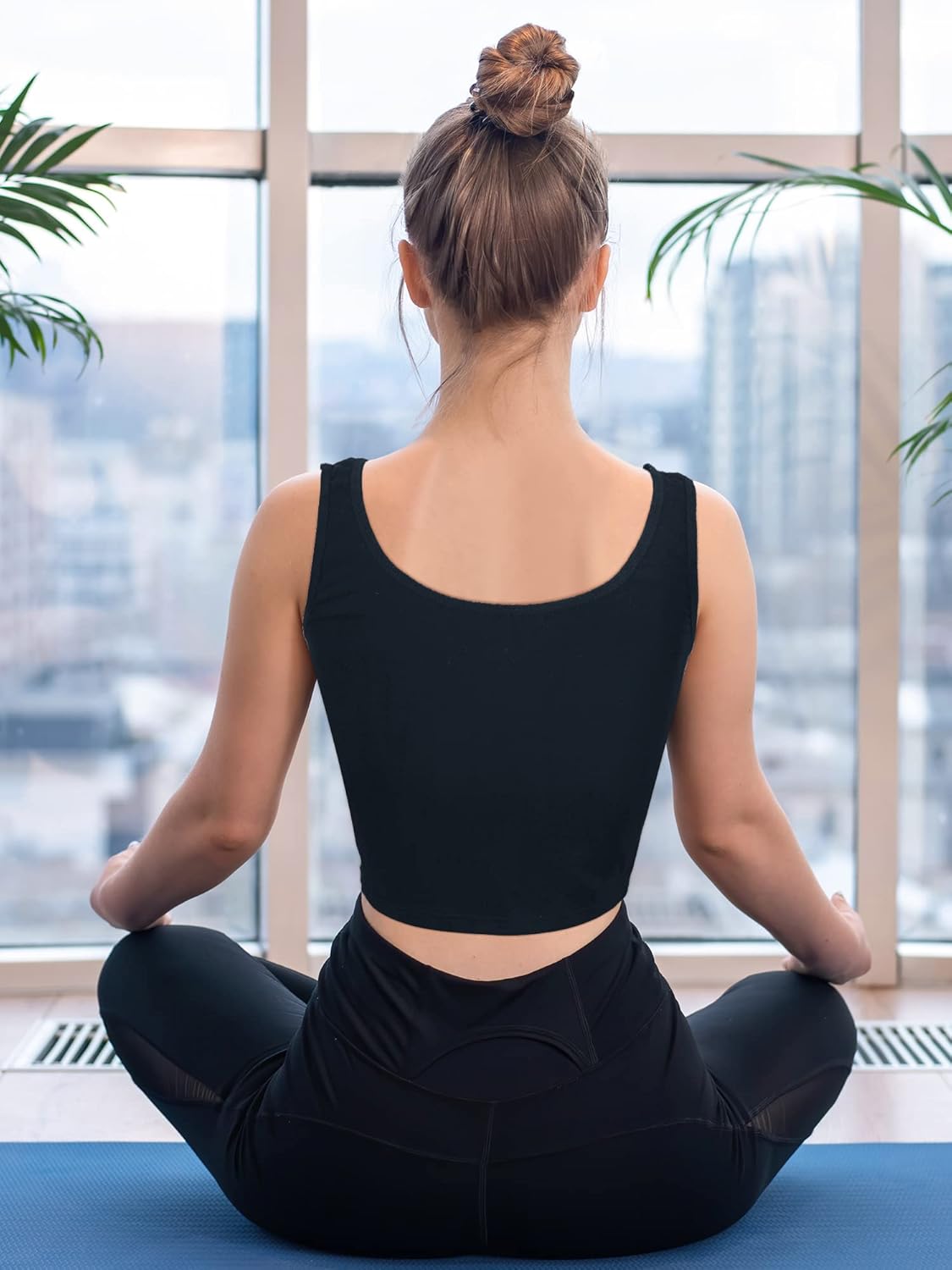 6 Pieces Women Basic Crop Tank Tops Sleeveless Sports Crop Top - Image 6