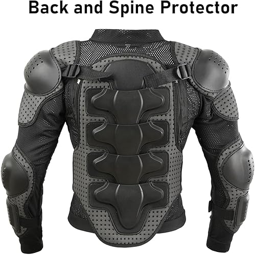 Miniatura 6 de Reomoto Chaqueta de motocicleta para niños, equipo de motocicleta para niños, chaqueta de armadura de cuerpo completo para ciclismo, MTB ATV Skate