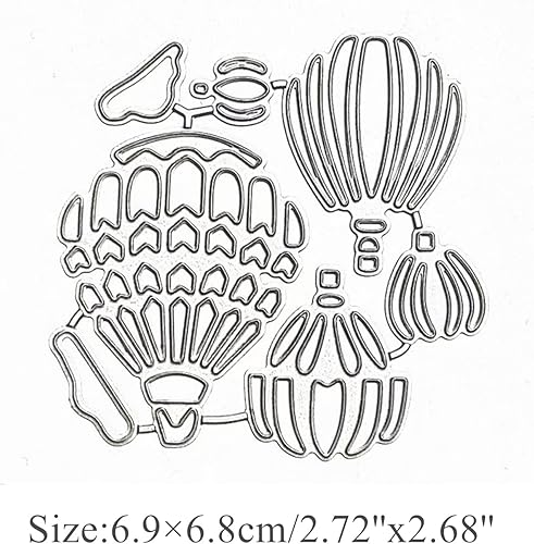 Miniatura 2 de hinana Troqueles de metal con forma de nube de globos, plantillas de corte de globos de aire caliente para manualidades, álbumes de recortes, fotos,