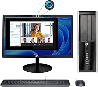 HP Desktop Computer Compaq Pro 6200 SFF Intel Core i5-2400 3.10GHz with 20" Monitor 8GB Ram 256GB Solid State Drive,HDMI,WiFi Keyboard & Mouse, Windows 10 Pro (Renewed)