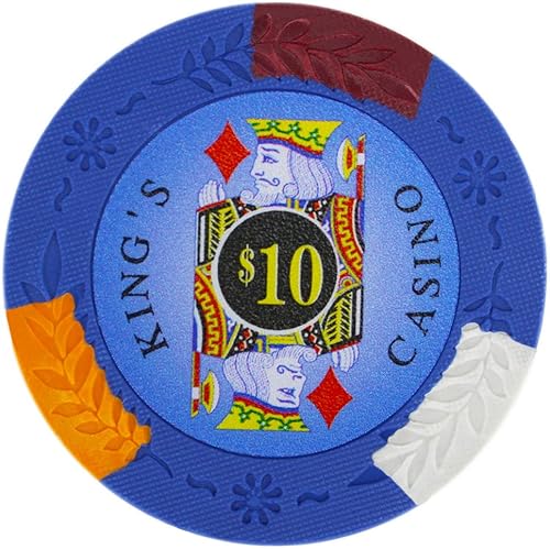 Brybelly King's Casino Premium - Fichas de póquer de 0.49 oz (0.49 oz), compuesto de arcilla pesada Paquete de 50