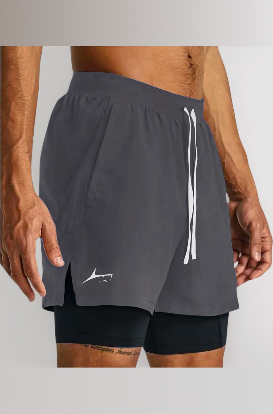 PROSHARX 2 in 1 Active Dual Shorts with Inner Tights Layer | Men's Double Layer Short for Running, Gym & Sports