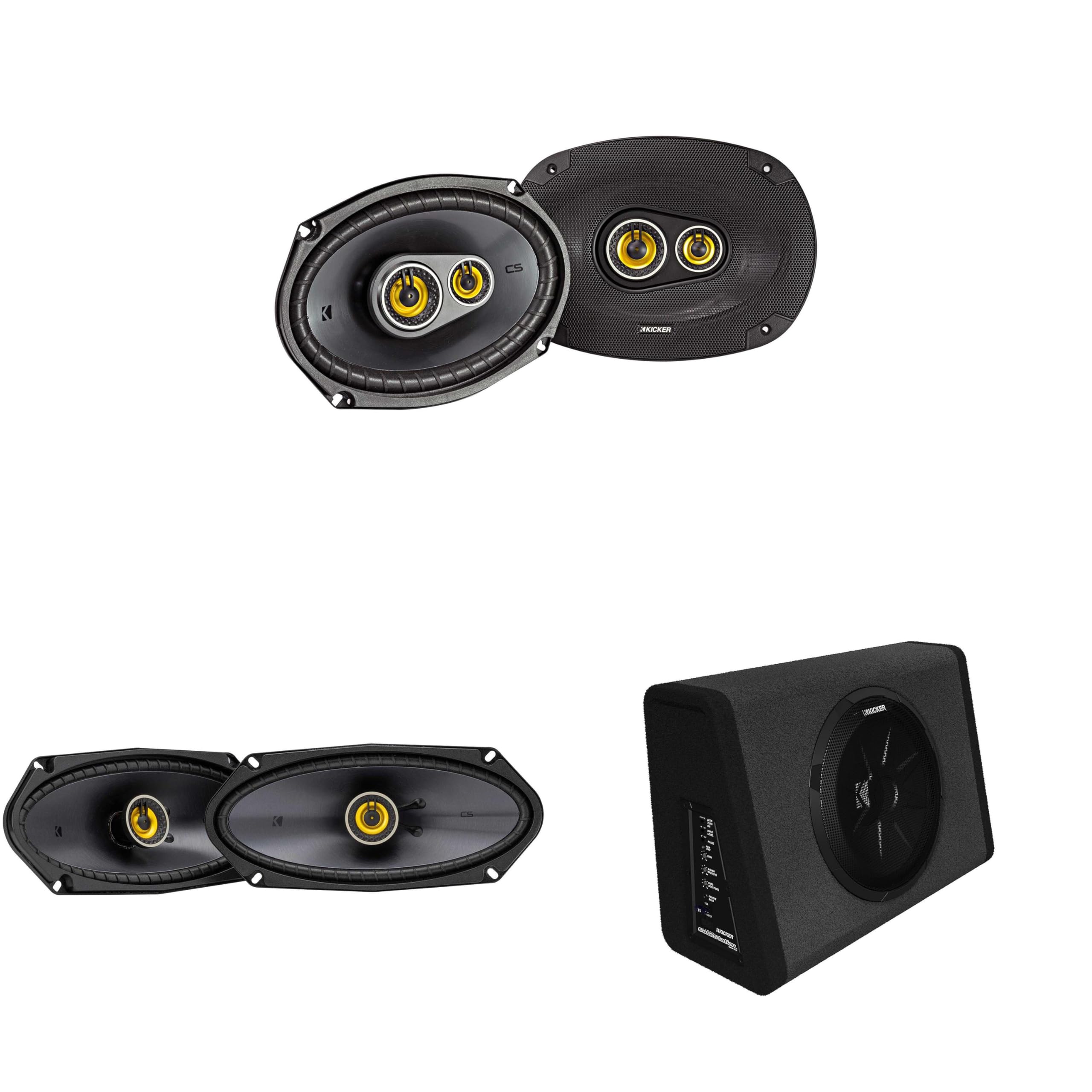 Kicker 11PT250 Powered Truck Enclosure & 50CSC4104 4x10, 46CSC6934 6x9 Bundle