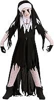 Vista 1 de Disfraz de monja horrible para niña