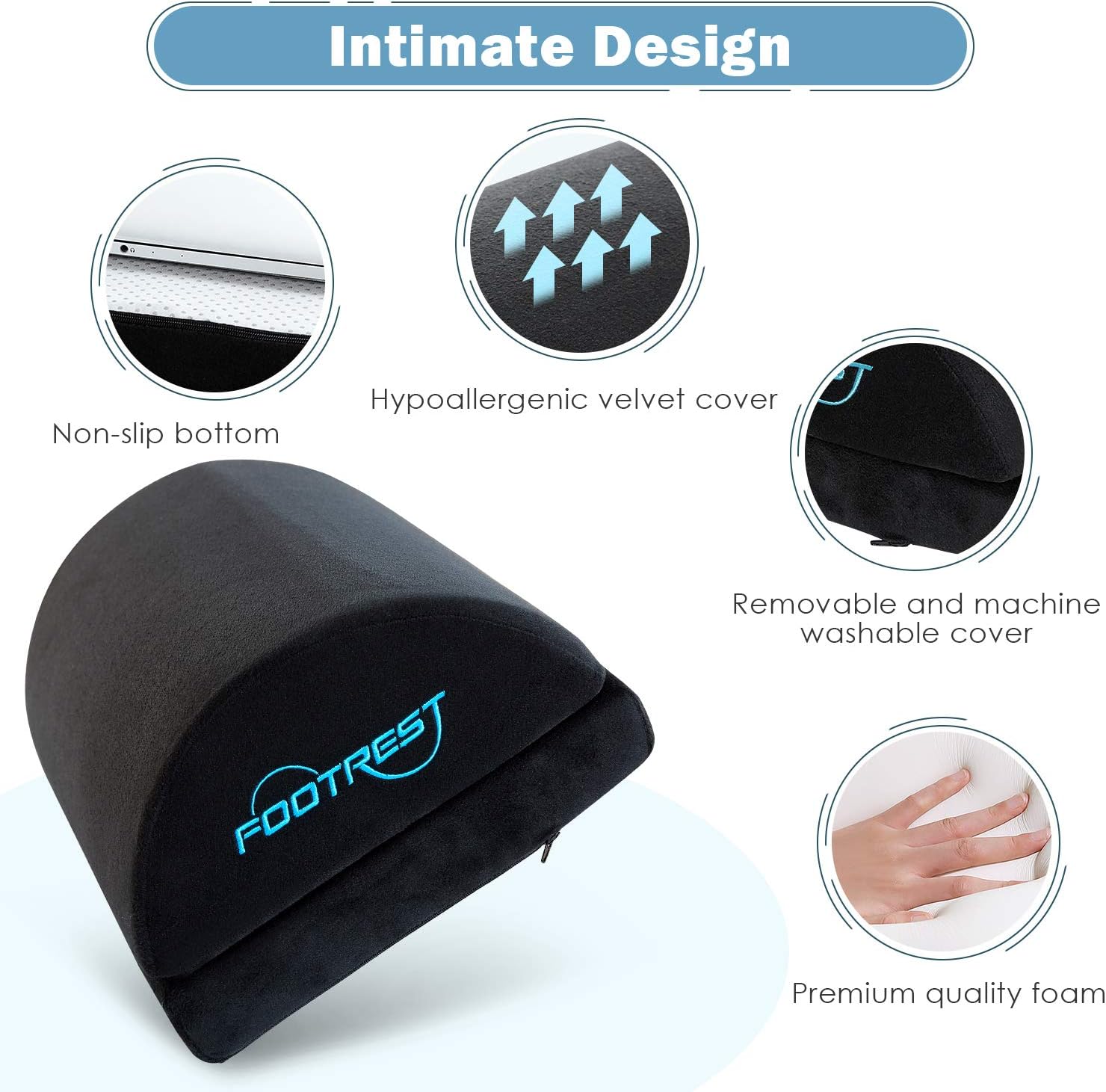 Foot Rest for Under Desk at Work,Adjustable Foot Rest for Optimum Level of Comfort, Ergonomic Office Desk Foot Rest Under Desk Footrest with Non-Slip Bottom, Desk Foot Stool Work from Home Accessories : Everything Else