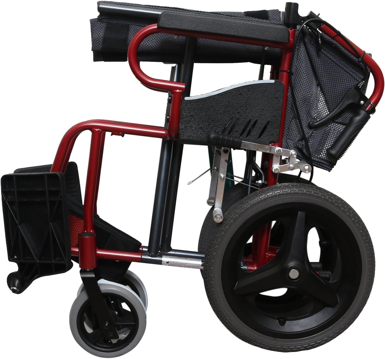 KHL Ultra Light and Easy To Carry Wheelchair (Black and Red)
