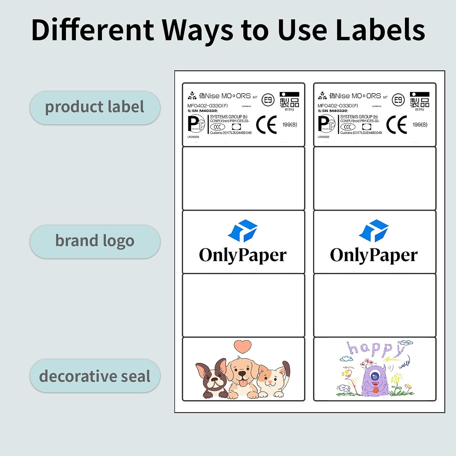 2" x 4" Shipping Labels - 500 Sheets 10 Up Self Adhesive Mailing Labels, 5000PCS Address Labels for Laser & Inkjet Printers, Handwrite-Friendly
