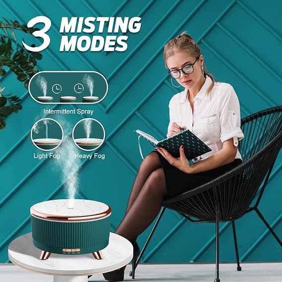 Diffusers for Essential Oils Humidifiers 500ML, Essential Oils Large Room Aromatherapy Diffuser,7 Colors Lights 3 Mist Modes with R/C for Home Office