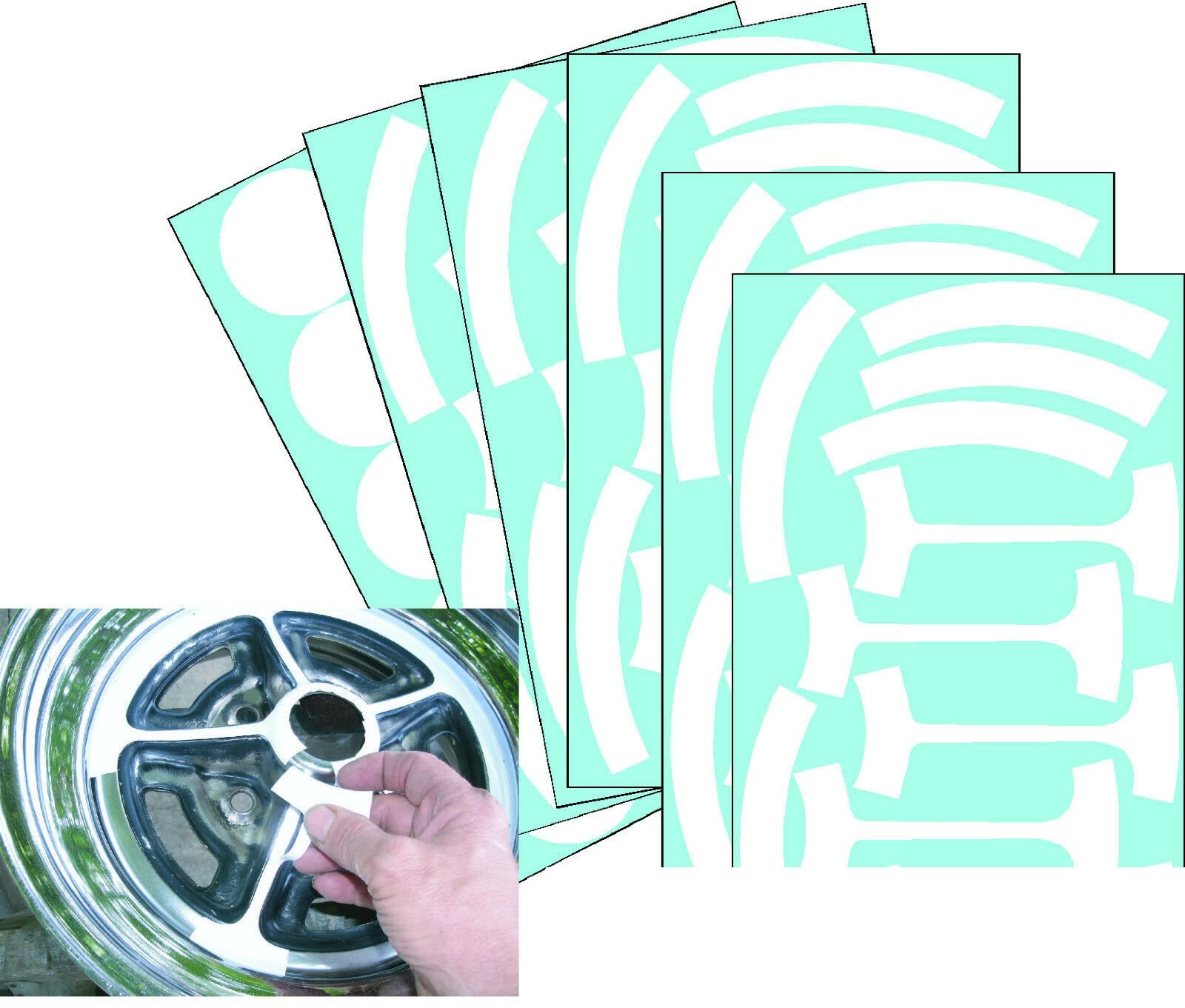 Replacement for Buick Rally Wheel Paint Mask Stencil Kit