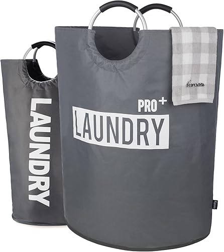 Vista 13 de Caroeas - Cesta para la colada de 90 L (13 colores), impermeable, bolsa de lavandería con asas acolchadas, cesta para la ropa que se mantiene bien