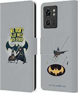 Head Case Designs Officially Licensed DC League of Super Pets We Don't Play Well with Others Graphics Leather Book Wallet Case Cover Compatible with Motorola Moto Edge 40