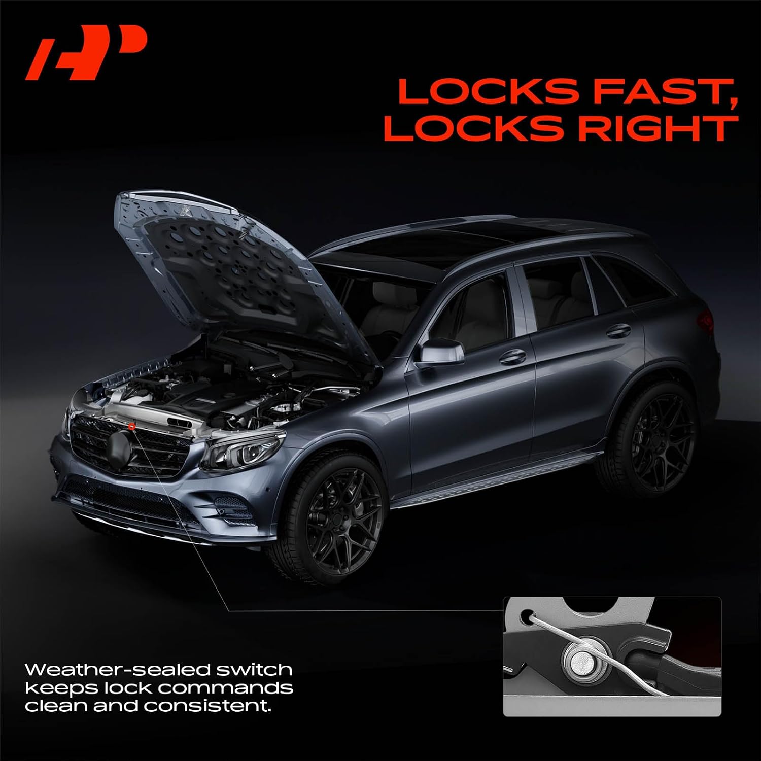 A-Premium Hood Latch Lock Compatible with Volkswagen Jetta 2005-2010, GTI/Rabbit 2006-2009, R32 2008, Tiguan 2009-2017, Tiguan Limited 2017-2018, Front Hood Lock Engine Bonnet Latch Assembly