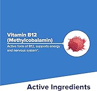 Vista 18 de Superior Source No Shot Vitamina B12 Metilcobalamina 2,500 mcg, tabletas microlingües de disolución rápida, 90 unidades, forma activa de B12, apoya
