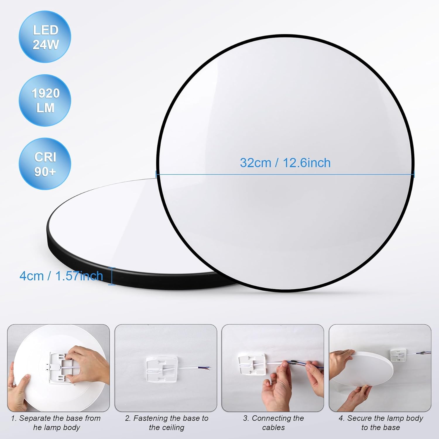 Installation steps for CANMEIJIA CMJ-XDD-001 Ceiling Light