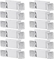 Vista 13 de LED Emergency Lights for Home Power Failure, 24 Pack with Battery Backup, Commercial Dual Head Emergency Light Fixture AC110V/277V