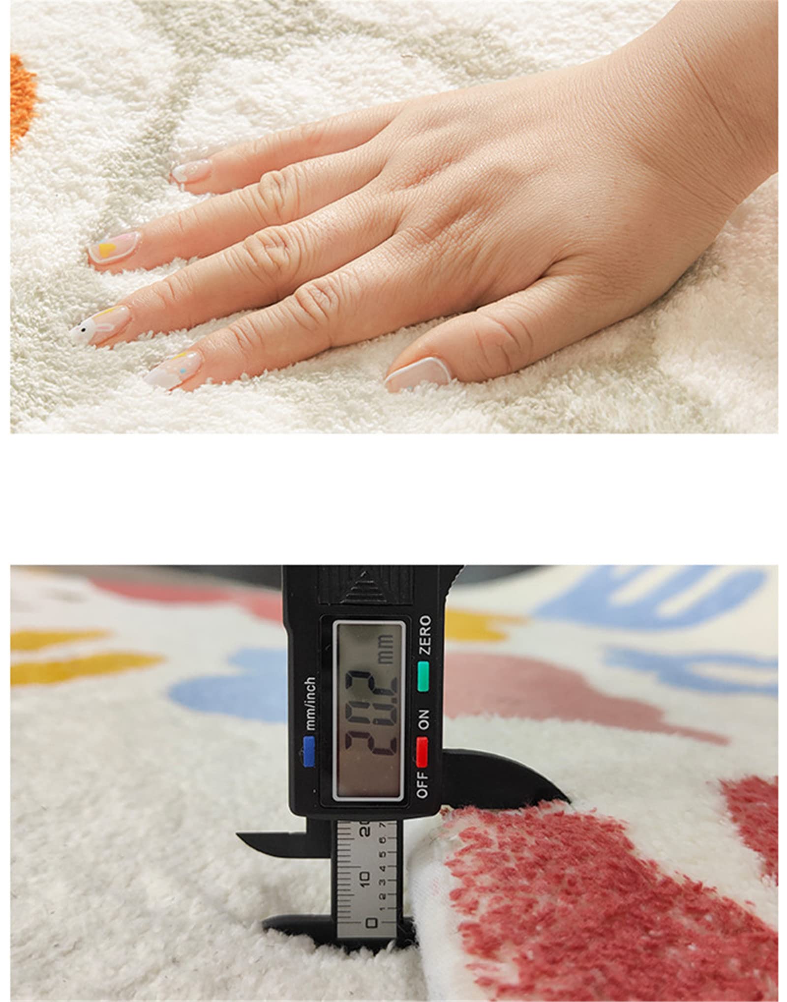 SWECOMZE Kinderzimmer Babymatte Weich Teppich Rund Babyzimmer Krabbeldecke rutschfest Spielmatte Baby Krabbelmatte Groß Kinderteppich Mädchen Jungen (Blume,120 * 120cm)