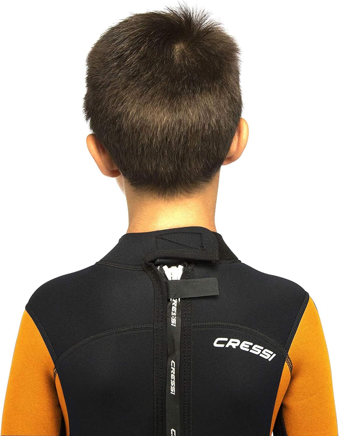 Cressi Med X Jr Wetsuit 2.5 mm, Black/Orange/Light grey, XL (Years 14/15) - Image 4
