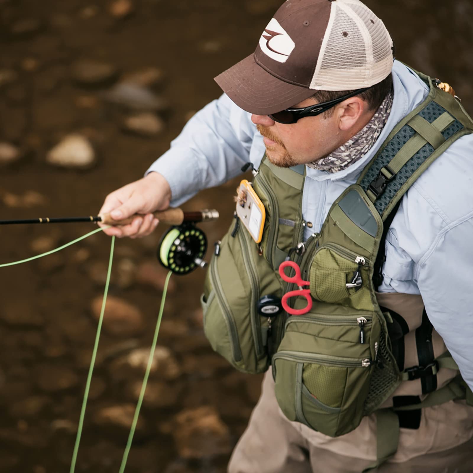 Fishing Vest Multi-Tasca with Mesh Back Gilet da Pesca a Mosca Strisce Riflettenti Outdoor Fotografi Vest per la Fotografia di Pesca
