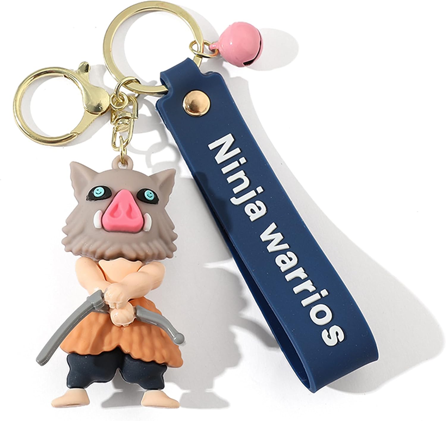 Miniatura 5 de Sio Tan Demon Slayer Llavero con abridor de letras de espada mini katana samurai Inosuke Hashibira llavero de juguete de espada llavero de juguete