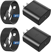 Vista 1 de Cargador USB C súper rápido de 45 W, cargador tipo C, bloque de carga rápida para teléfono Android con cable de carga tipo C de 3 pies para Samsung