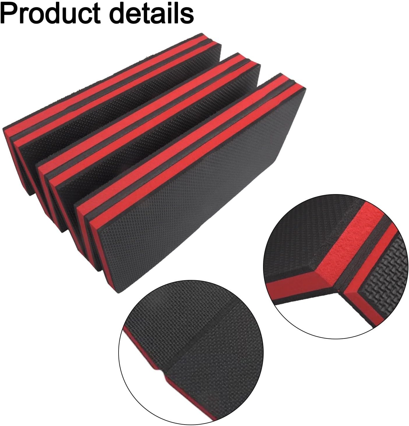 FABULETTA Folding Kneeling Pad, 6-Fold EVA Foam Car Repair Cushion with Handle, Portable Garden Work Mat for Garage Flooring Tasks