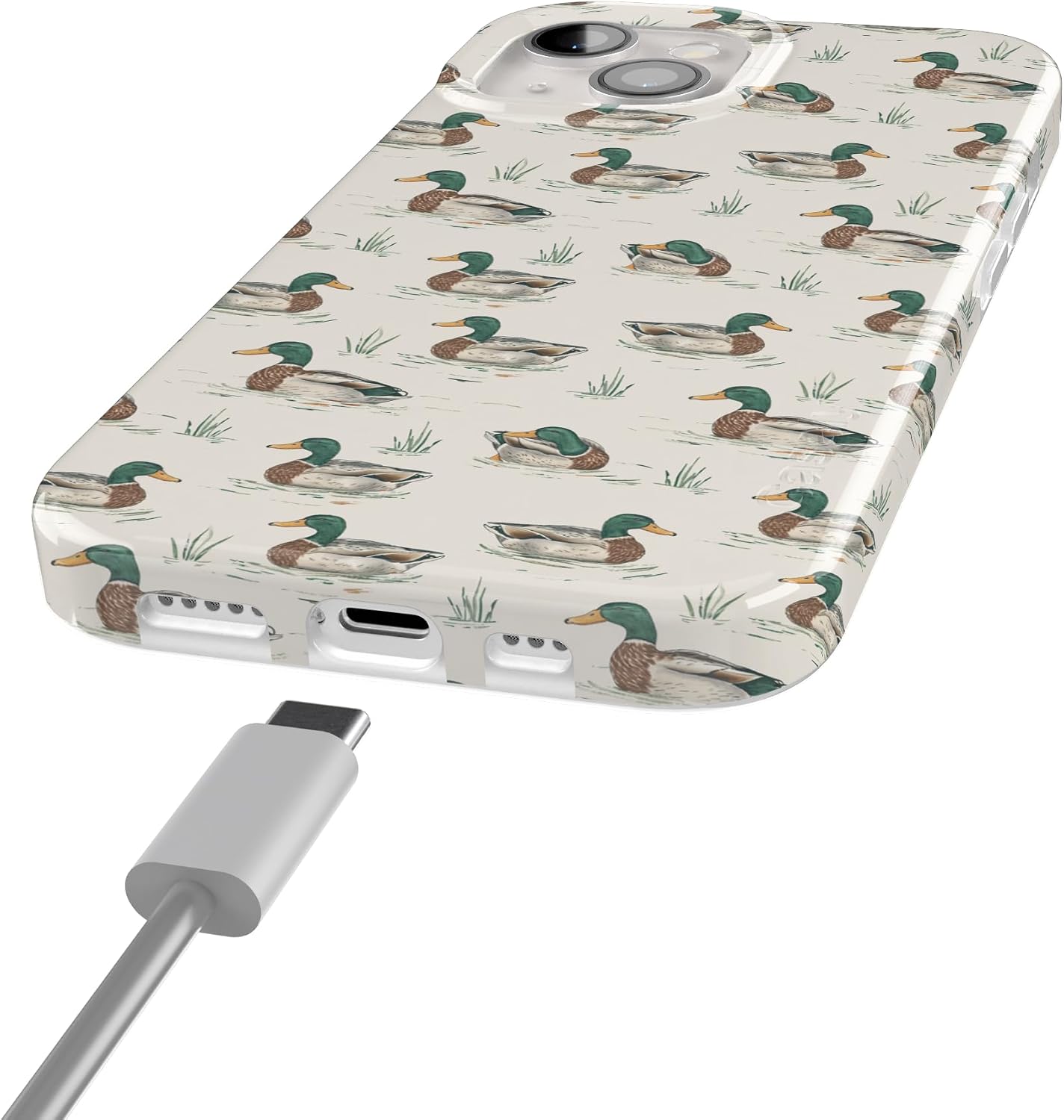 Casely iPhone 15 Plus Case | The Boyfriend Collection | Mallard & Co. | Compatible with MagSafe | Classic Ultra Slim Design