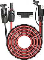 Vista 18 de Cable Adaptador de Panel Solar a SAE - Cable de Extensión Solar de 8 pies 10AWG para Kit de Cargador de Batería de Panel Solar RV Caravana