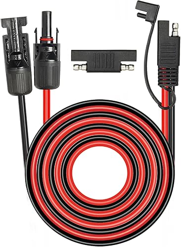 Miniatura 18 de Cable Adaptador de Panel Solar a SAE - Cable de Extensión Solar de 8 pies 10AWG para Kit de Cargador de Batería de Panel Solar RV Caravana