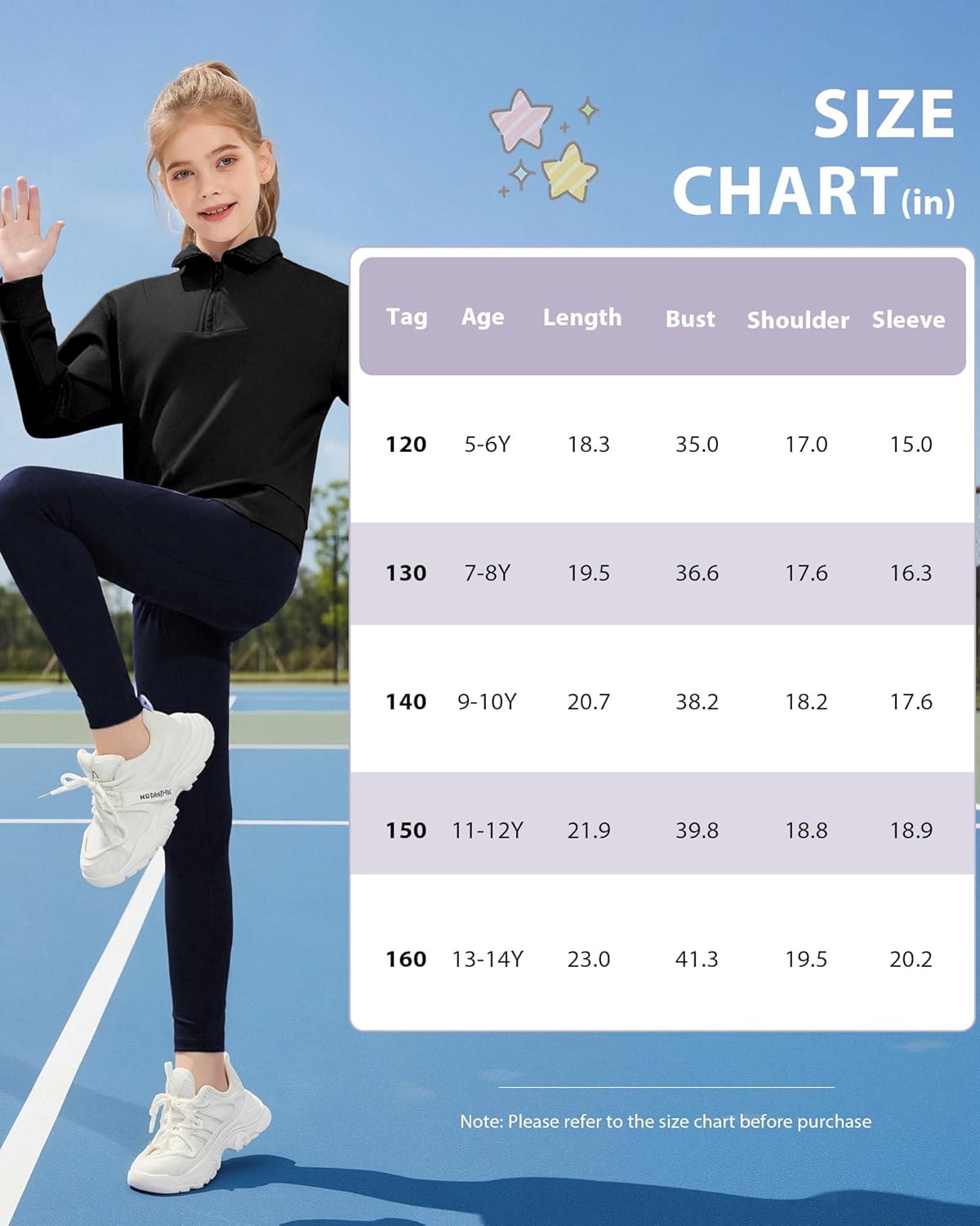 Girls Quarter Zip Sweatshirt Long Sleeve Pullover Tops Kids Casual Spring Outfits for Teen Girls, 5-14 Years - Image 8