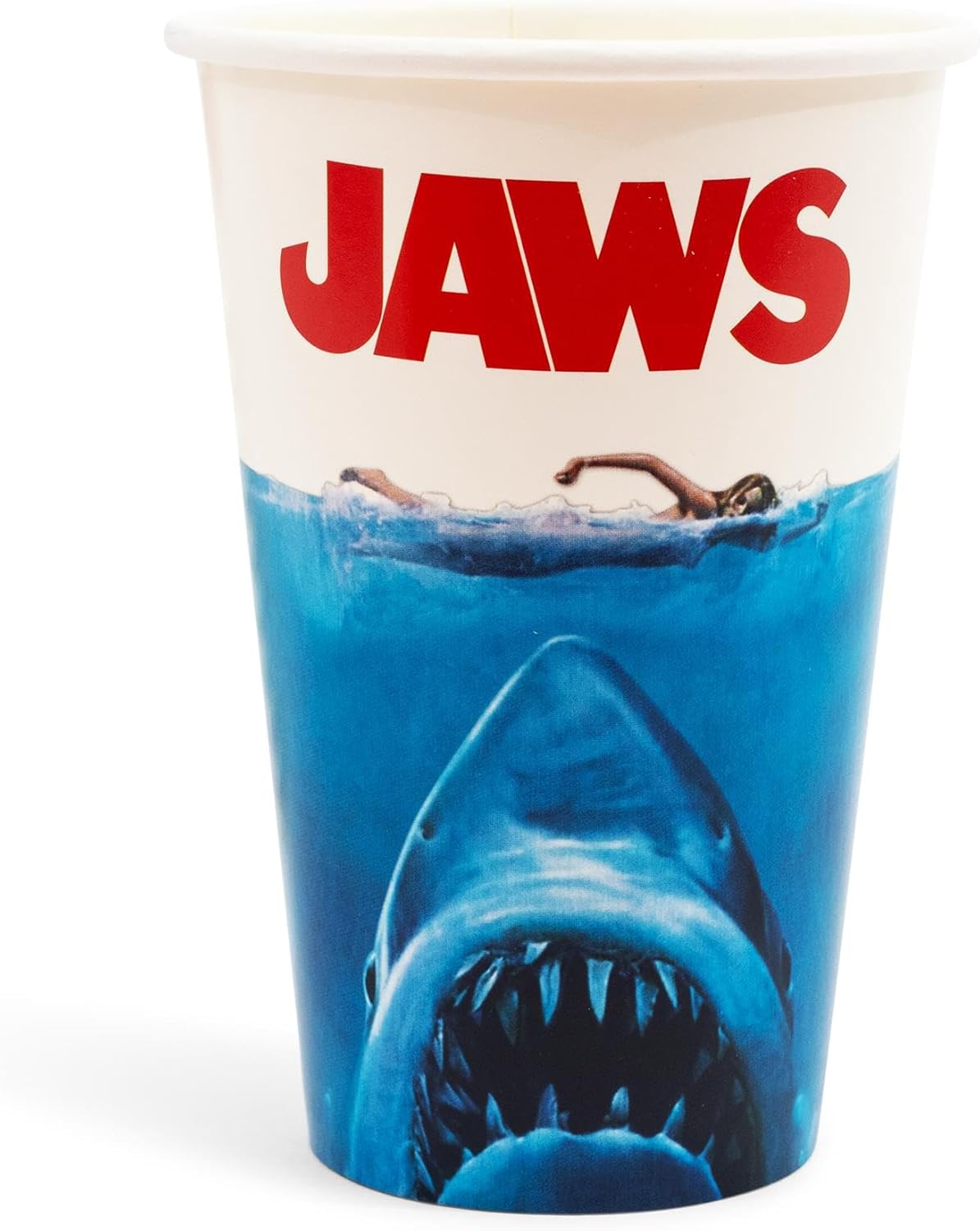 Silver Buffalo Jaws 60 Pack Partyware Disposable Paper Plates, Napkins, and Cups