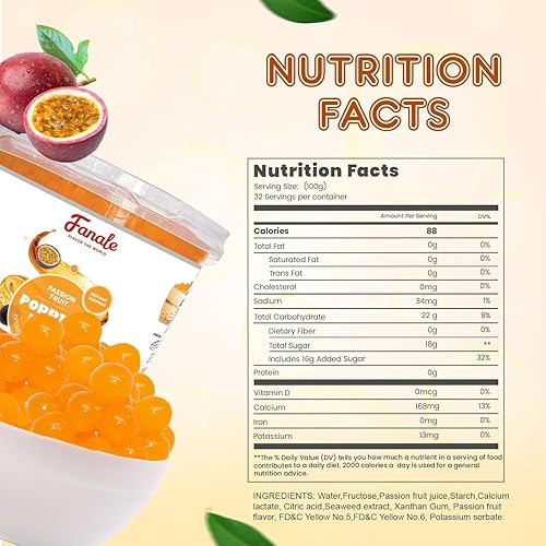 Vista 142 de Fanale Perlas de fresa y mango, veganas, sin OMG, sin gluten, sin grasa, perfectas para té de burbujas, batidos, helados, postres y bebidas, 2