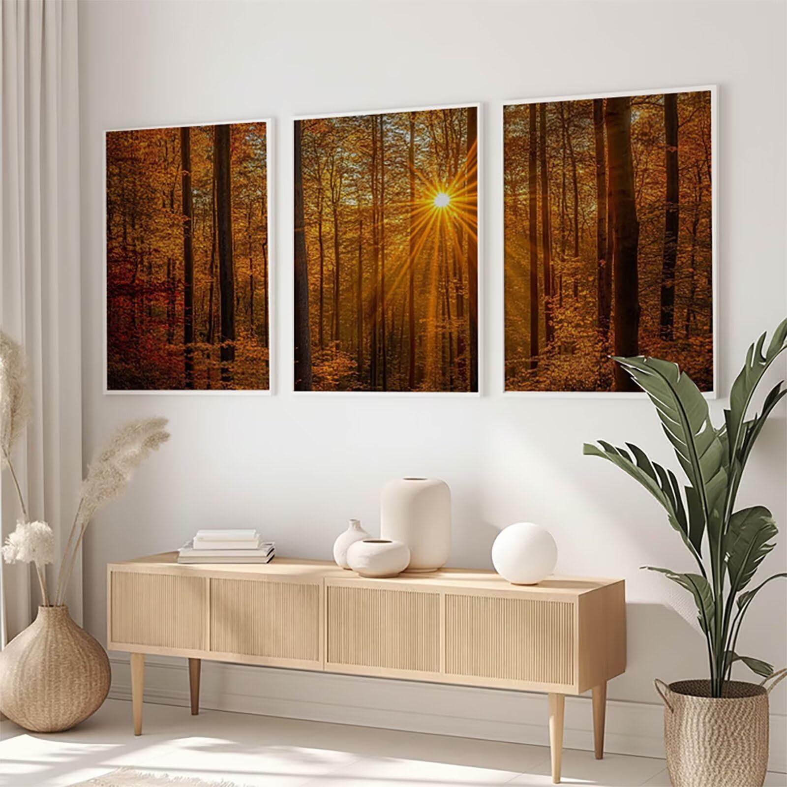 3 opakowanie diamentowy obraz zachód słońca 40 x 60 cm, kwadratowy 5D DIY las diamentowy obraz kompletny zestaw, diament kryształ górski ścieg krzyżykowy do dekoracji domu, prezenty a-2722
