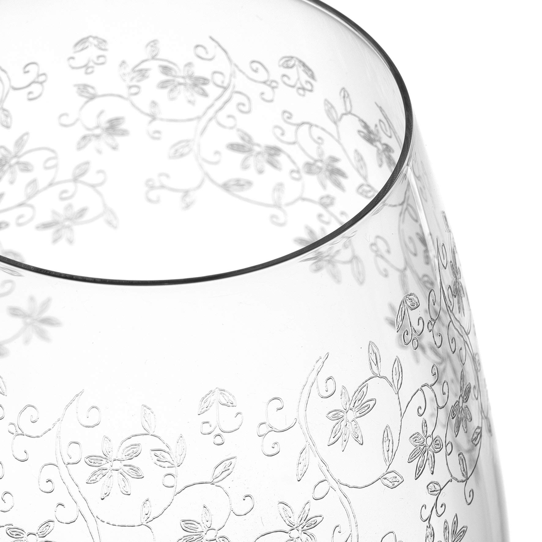 Leonardo Chateau 035301 Lot de 6 verres à vin blanc, passent au lave-vaisselle, avec pied tiré, avec gravure, 410 ml