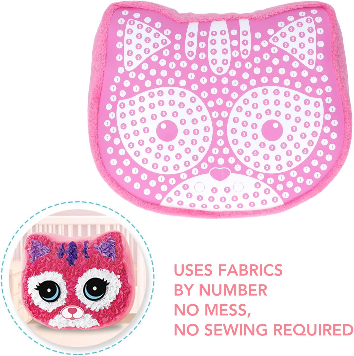 plaaoo DIY ぬいぐるみ 動物枕 子供用 &ndash; 縫製クラフトキット PPコットン付き 生地&amp;詰め物付き &ndash; 楽しいプラ