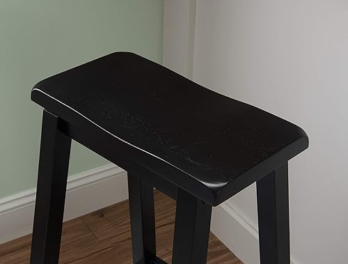 Miniatura 5 de Powell Furniture Powell Taburete de bar color negro antiguo con arena a través de terracota, taburete de bar de 29 pulgadas de altura del asiento