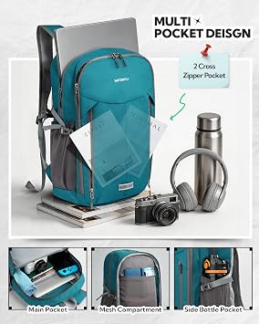 WATERFLY Lightweight Packable Backpack, 25L Small Foldable Travel Daypack
