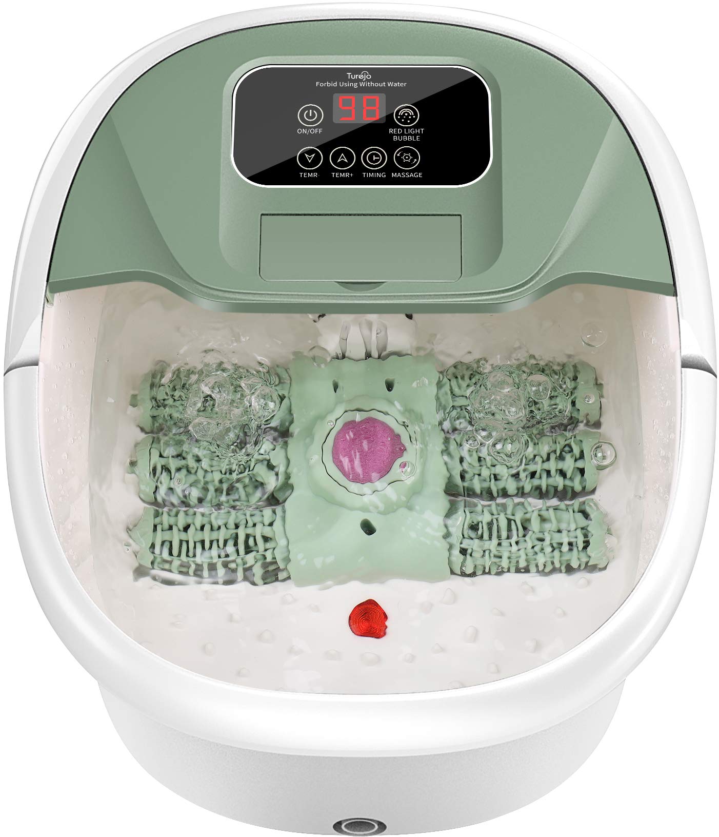 Buy Foot Spa Massager with Heat Bath, Motorized Massage Rollers, Pumice