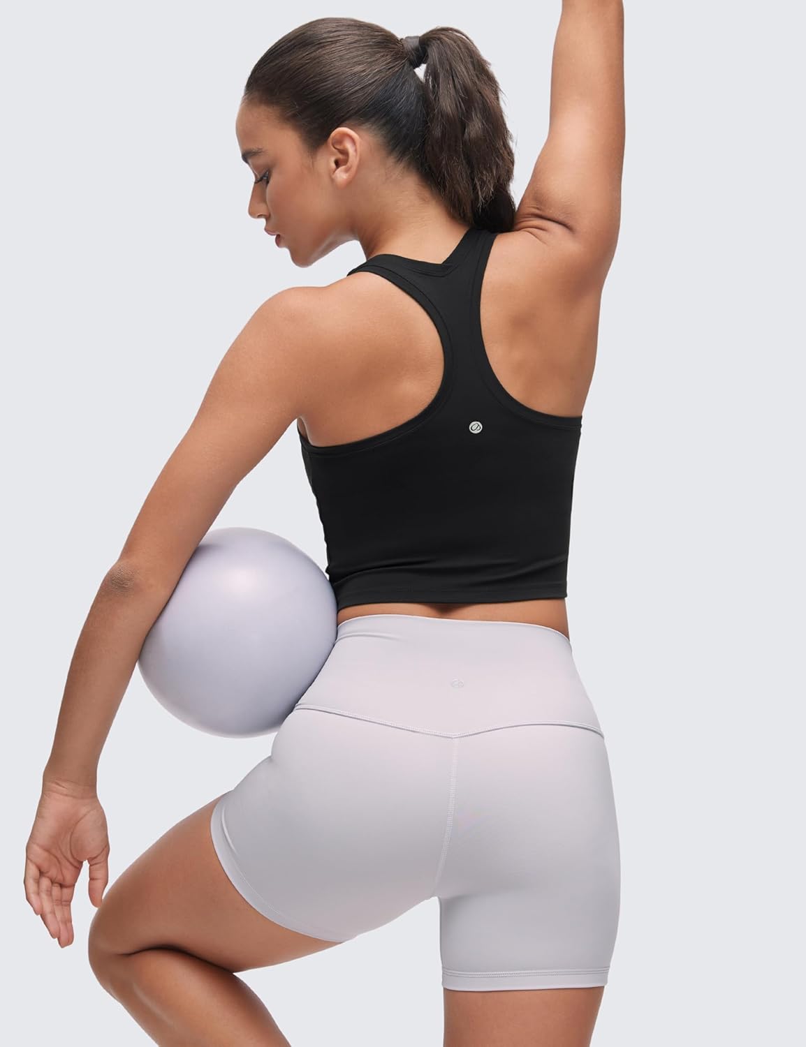 CRZ YOGA Butterluxe Crop Yoga Tank Tops for Women - Workout Athletic Casual Tight Scoop Neck Racerback Sleeveless Shirts - Image 5