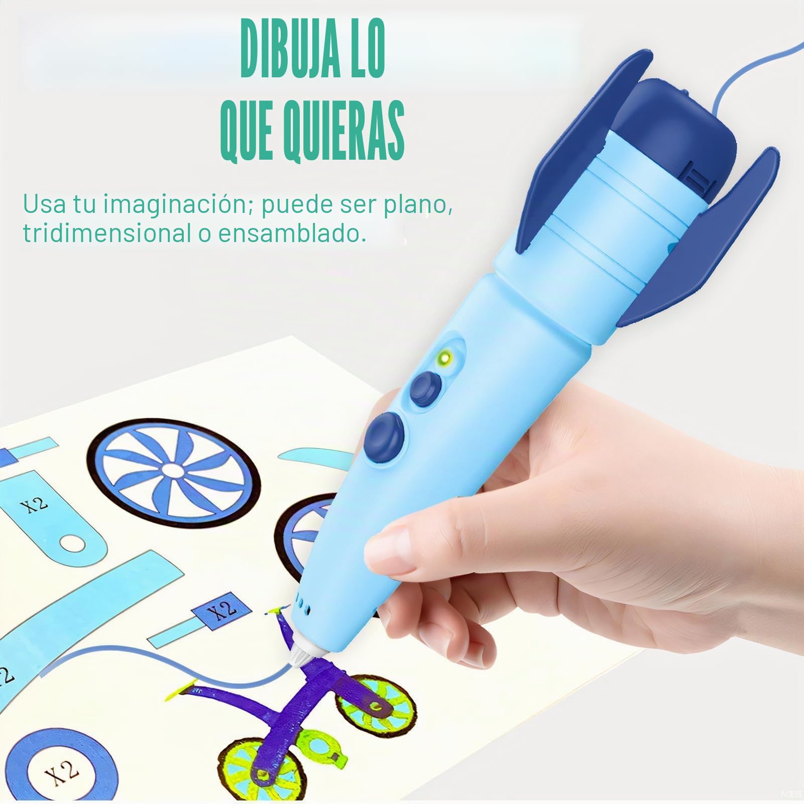 Libro de dibujo con impresión 3D plantillas de bolígrafo 3D plantilla reutilizable y colorida con 40 patrones de papel grueso con tablero de copia de plástico transparente regalo de bricolaje creativo
